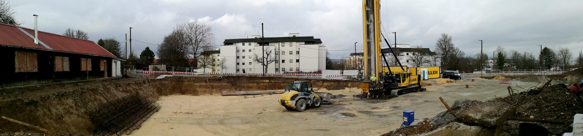 Gründungsarbeiten Hattler-Areal am Kuhberg, November/Dezember 2017
