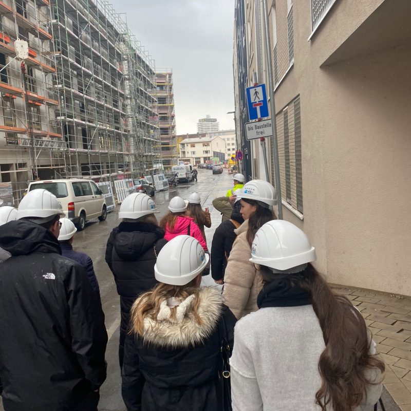 Weiser Areal Ulm - Baufortschritt - Besuch von Studierenden der HfWU